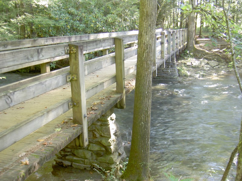 Nice footbridge just as you begin