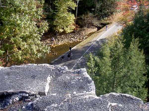 Backbone Rock from the top looking down