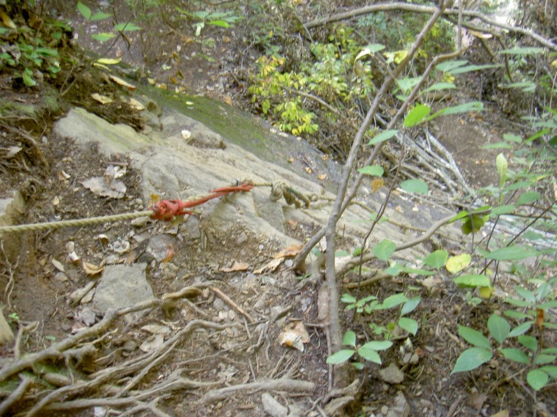 Here it is... A 30' rock climb down a steep rock face