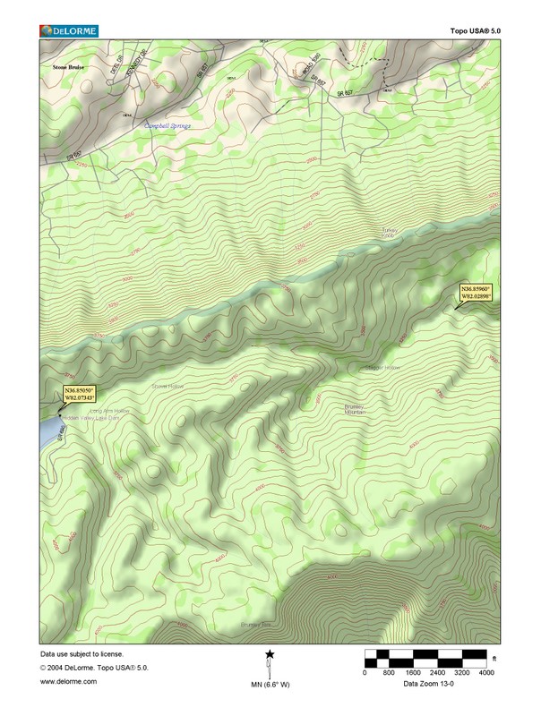 GPS coords of parking and the falls