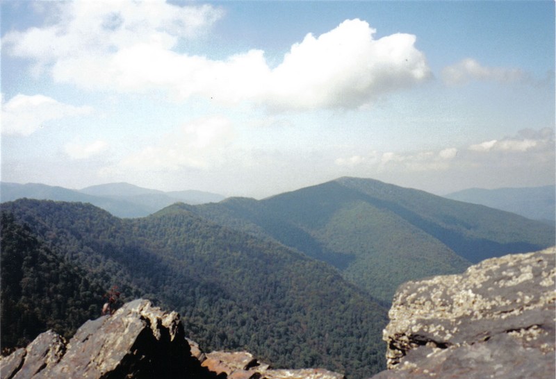 View from the top of Chimney Tops