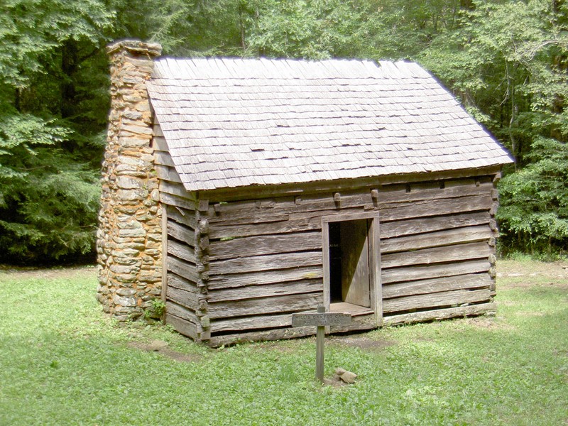 Willis Baxter cabin, 0.5mi in