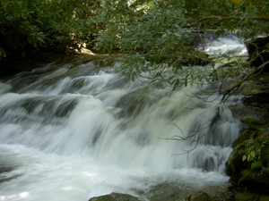 Some cascading rapids just above the main falls