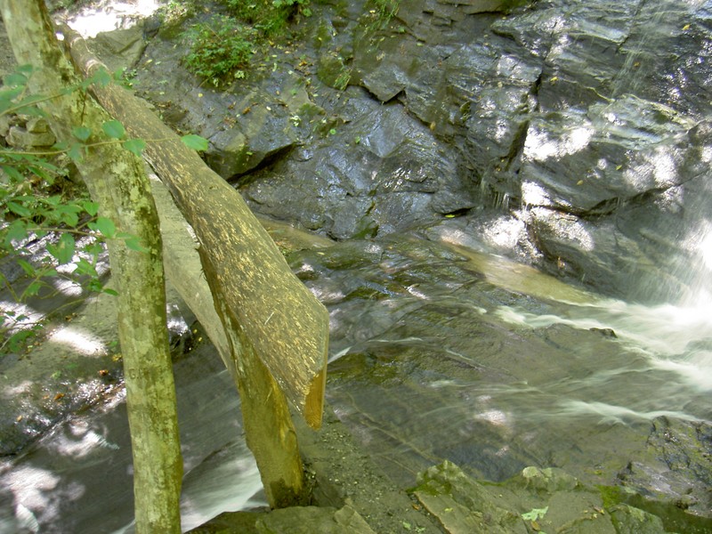 The footbridge and part of the upper part