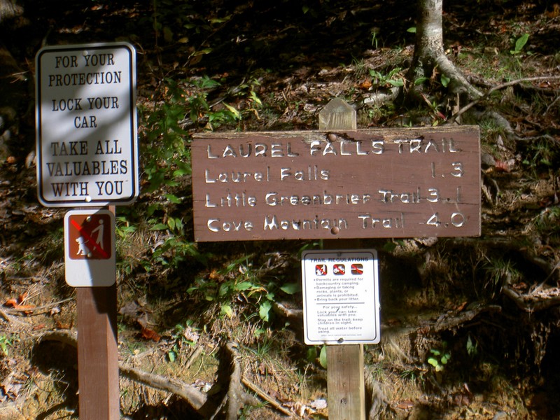 Trailhead sign