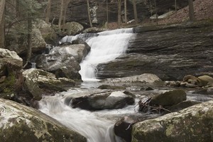 Lower falls just a short distance downstream