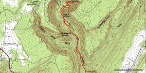 GPS track of the Laurel Falls portion of the Laurel-Snow trail