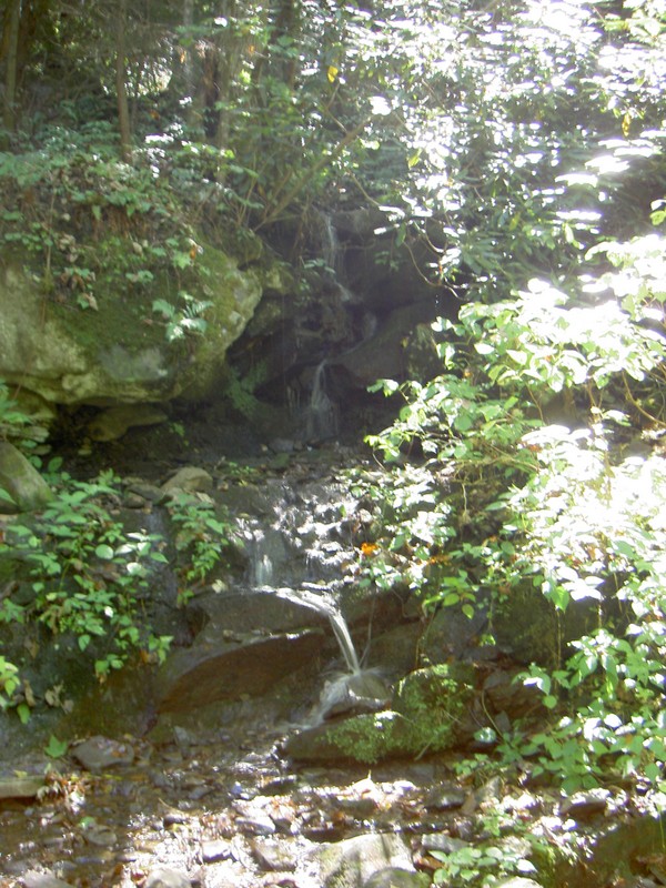 Some wet-weather falls coming off from above the trail