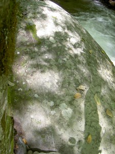 Quartz seam in a large rock