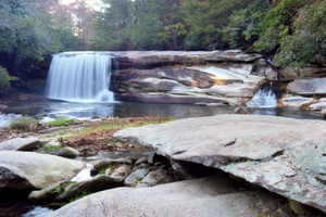 North fork of the French Broad river on the left