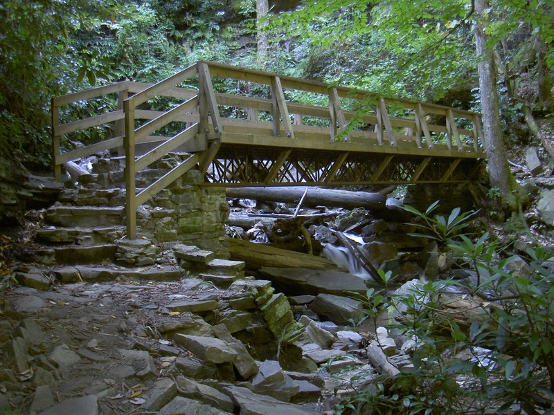 Viewing platform/bridge at the base