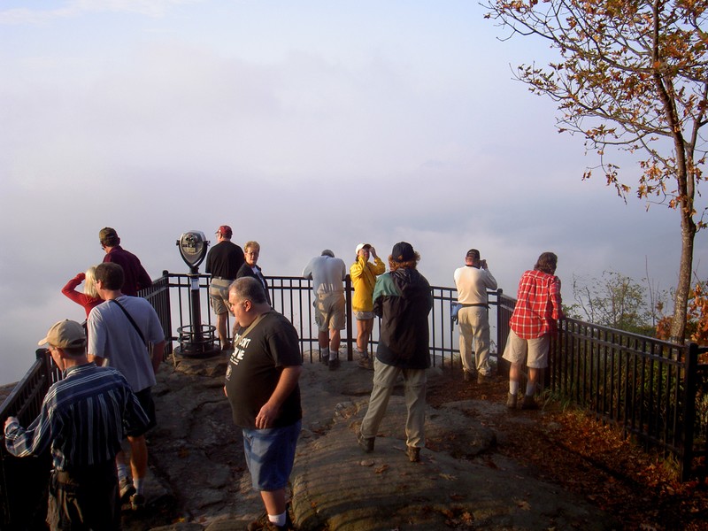 Fall Gathering '04 Day 2, Caesars Head State Park, plenty of fog from the overlook