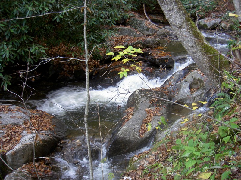 Creek on the way up, lots of small cascades 