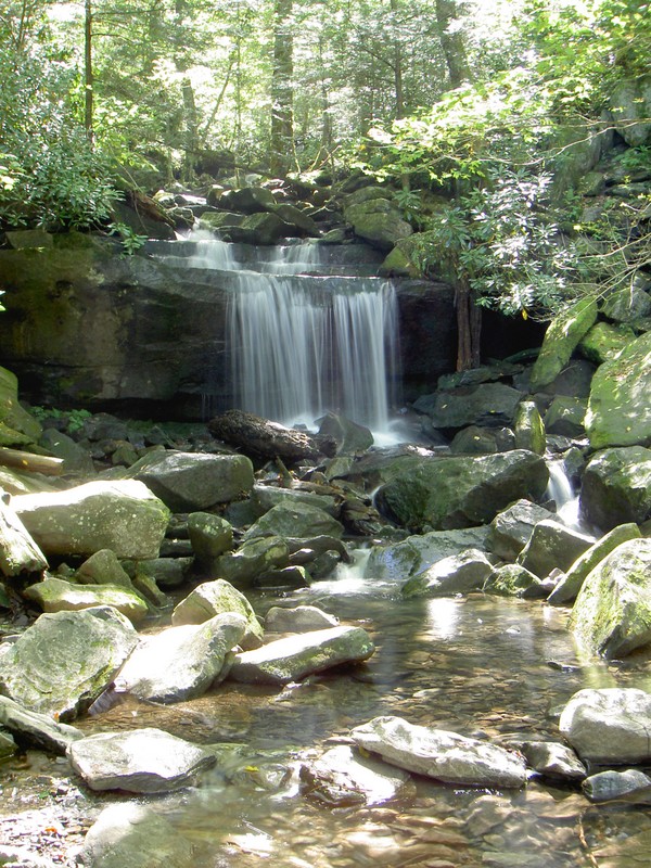 A nice 10' waterfall just a few hundred yards from the main attraction