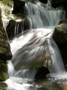 The creek below the falls is basically one long cascade. 