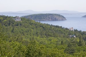Rocky coastlines and forest right down to the waterline. I really liked Acadia