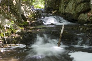 I could hear a waterfall while shooting this small pond, headed downstream and found this small one