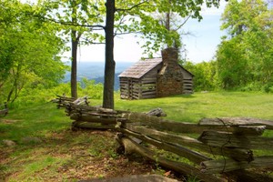 At an overlook on the BRP