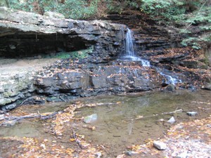 Laurel Run Falls, serious drought this summer