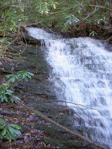 Cascades above Bear Den Falls, 50+ 1' 