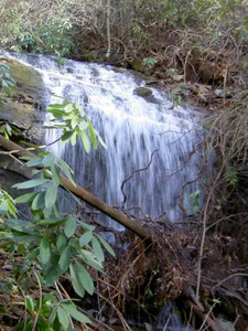 10' falls at the upper part of the cascades on Bear Den Creek