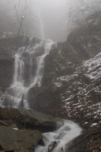Bill, Emmett and I went on a too cold, too snowy, too foggy day. Good flow though... (pic by Emmett)