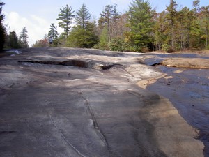 We went to the top which was a bit tough with slick moss all over