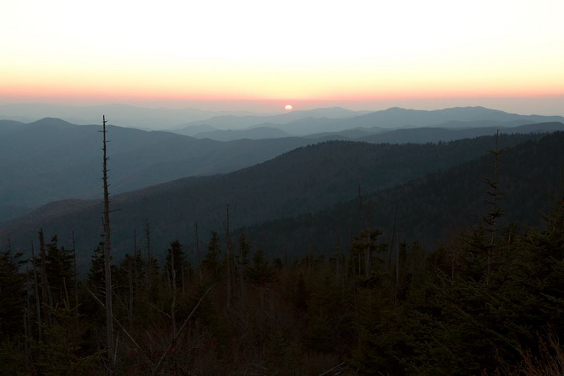 Sunset from Clingman's Dome parking