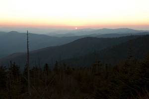Sunset from Clingman's Dome parking