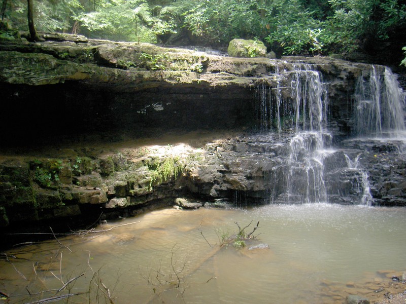 After bushwhacking through the laurel to get a better view.