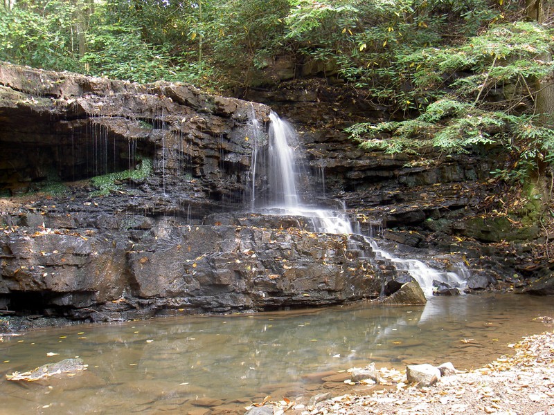 Laurel Run Falls with a bit less water flow