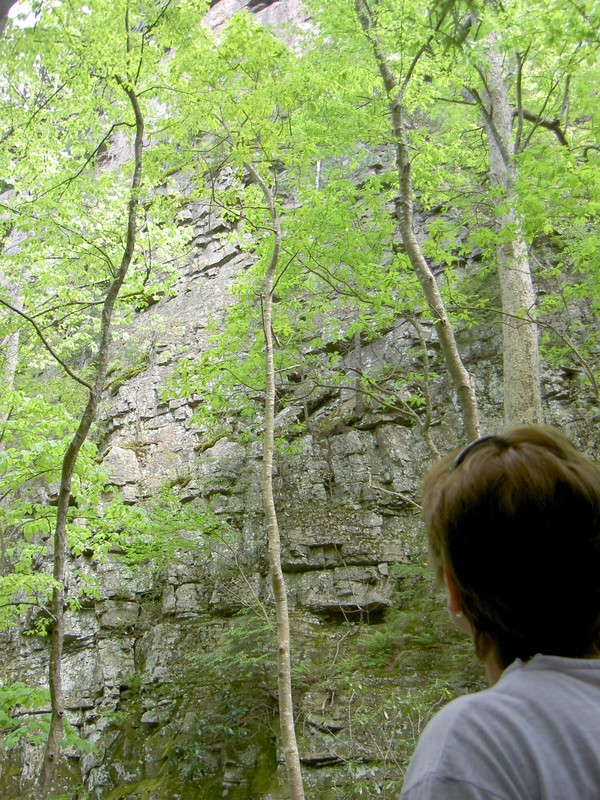 Perspective on Cathedral Rock. Photos can't hardly do it justice. This is an impressive cliff face for this part of the country...