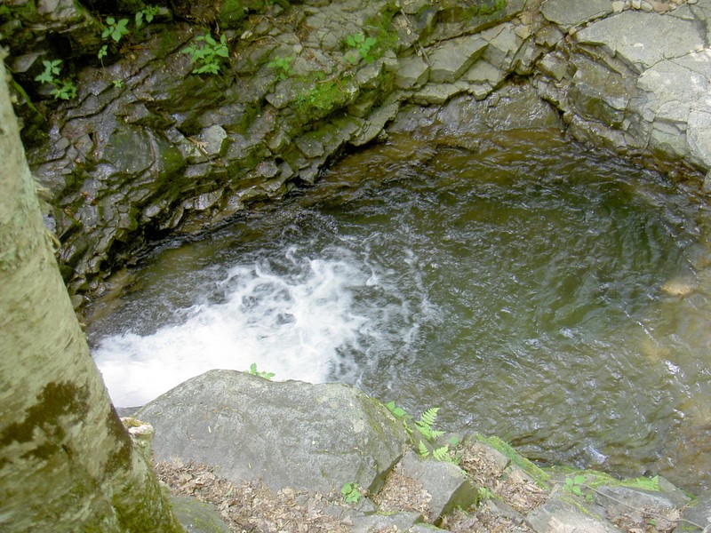 A pool that appeared to be 8+ feet deep.