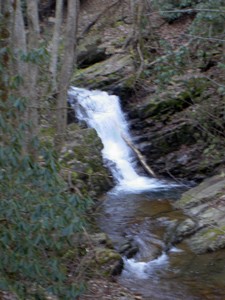 One of the lower falls, quick snap with old camera