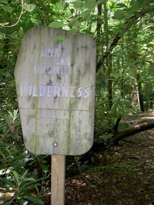 A sign at the trailhead