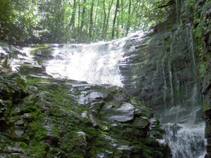 Zoomed portion at the top of the upper falls.