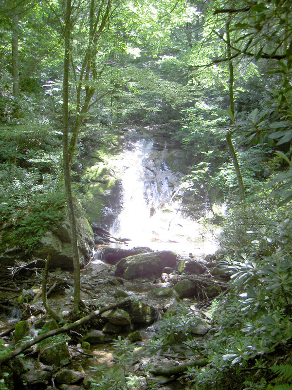 The lower falls.